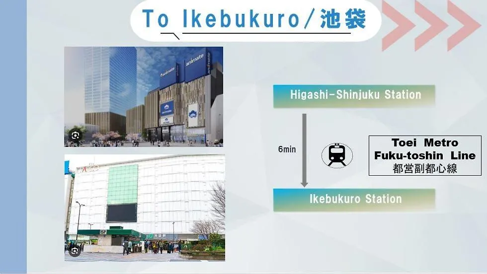 3ベッドルームとリビング 4部屋全て個室 混まない2つのシャワールームとトイレ 東新宿駅2分8名 Токио